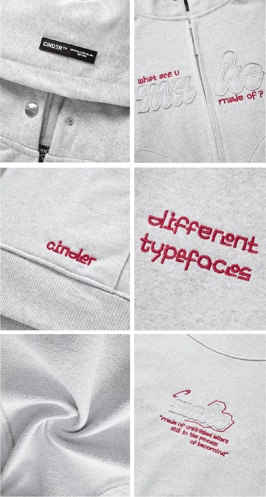 Áo Hoodie Zip Boxy MAKE Cinder Form Đẹp, Local Brand Chính Hãng