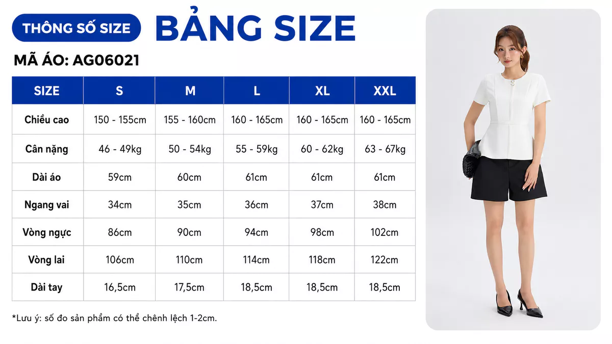 Áo Peplum Nữ GUMAC Tay Ngắn Đính Hai Nút Trang Trí Đai Eo Tôn Dáng Thanh Lịch Dễ Phối AG06021