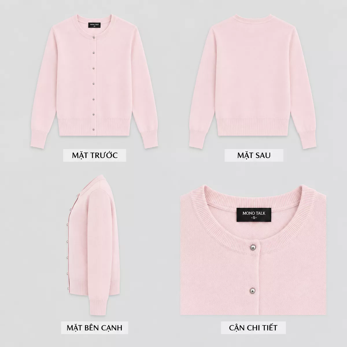 Áo cardigan trơn len lông thỏ The Soft Cardigan Mono Talk - MCS26W-T30010FB