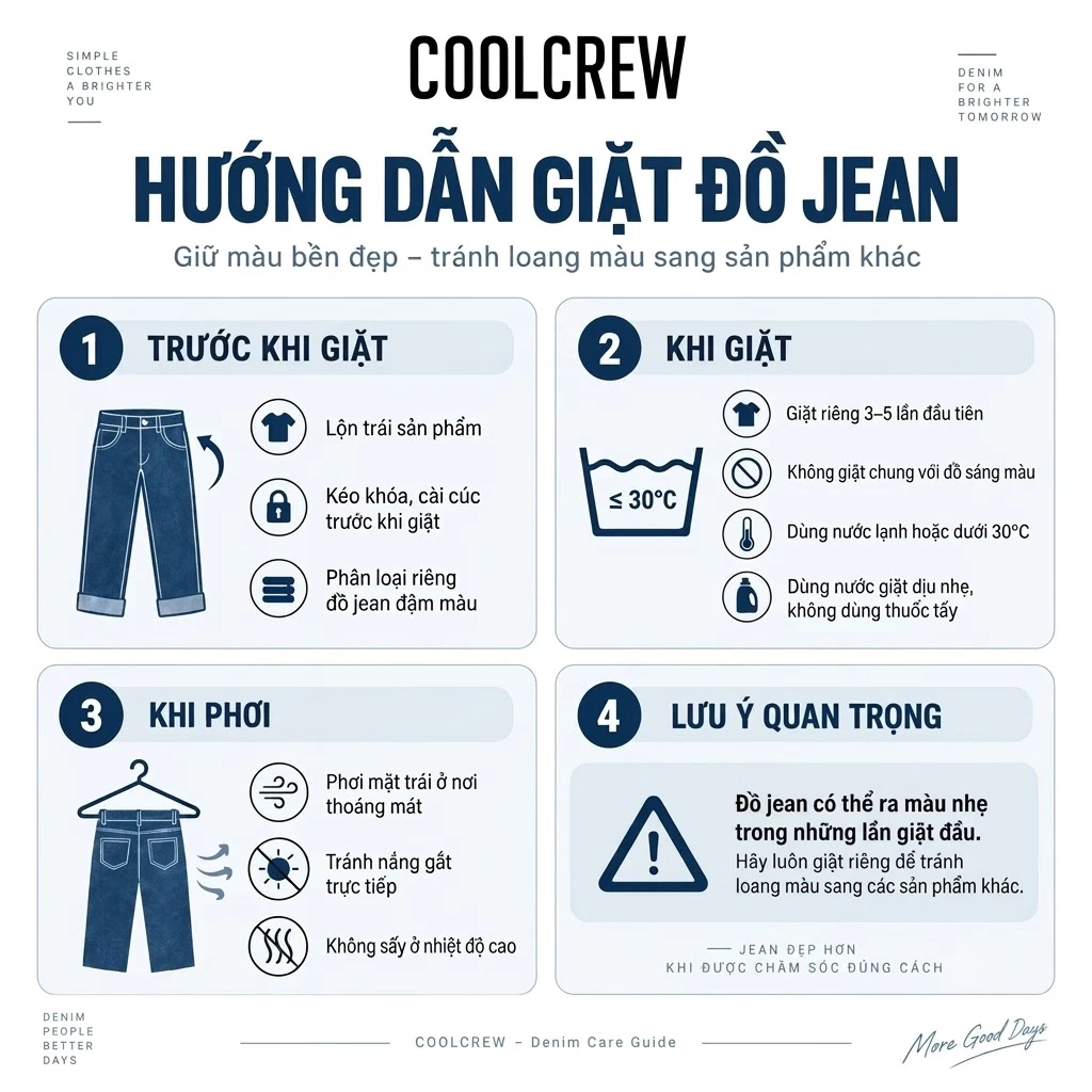 Quần Jean Dài Ống Rộng Túi Kiểu Thêu 𝐂𝐎𝐎𝐋𝐂𝐑𝐄𝐖 Unisex Nam Nữ QTD066