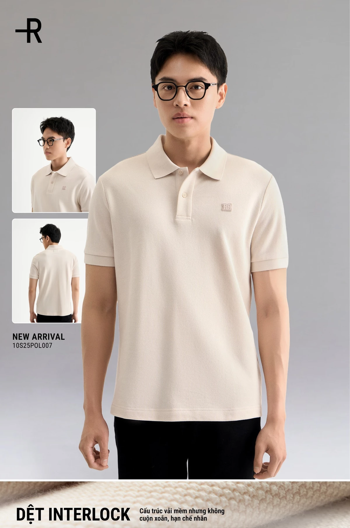 Áo Polo Nam Tay Ngắn Logo Silicon Form Fitted - Routine 10S25POL007