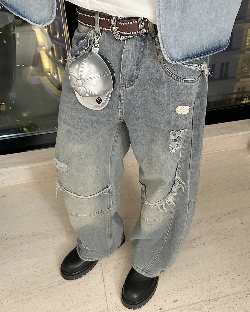 Quần Jean Nam Nữ The ORBIT Baggy Denim Grit - Local Brand Chính Hãng