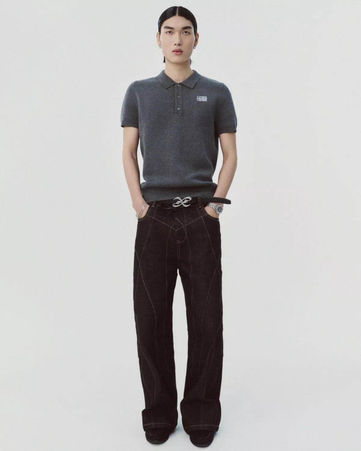 Thắt Lưng Mặt Logo Kim Loại Unisex LIDER X LEATHER BELT - Mặt Nhám Matte/ Mặt Bóng Polished