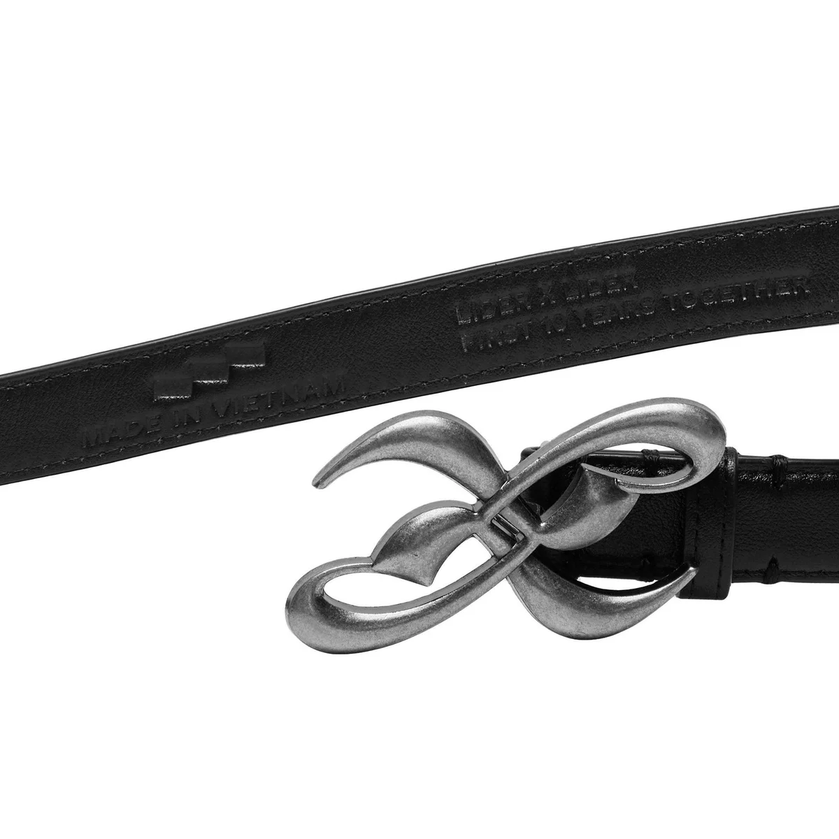 Thắt Lưng Mặt Logo Kim Loại Unisex LIDER X LEATHER BELT - Mặt Nhám Matte/ Mặt Bóng Polished