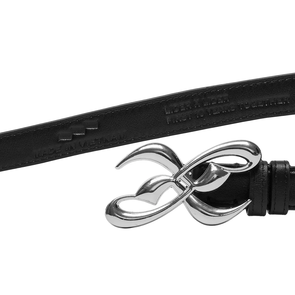 Thắt Lưng Mặt Logo Kim Loại Unisex LIDER X LEATHER BELT - Mặt Nhám Matte/ Mặt Bóng Polished