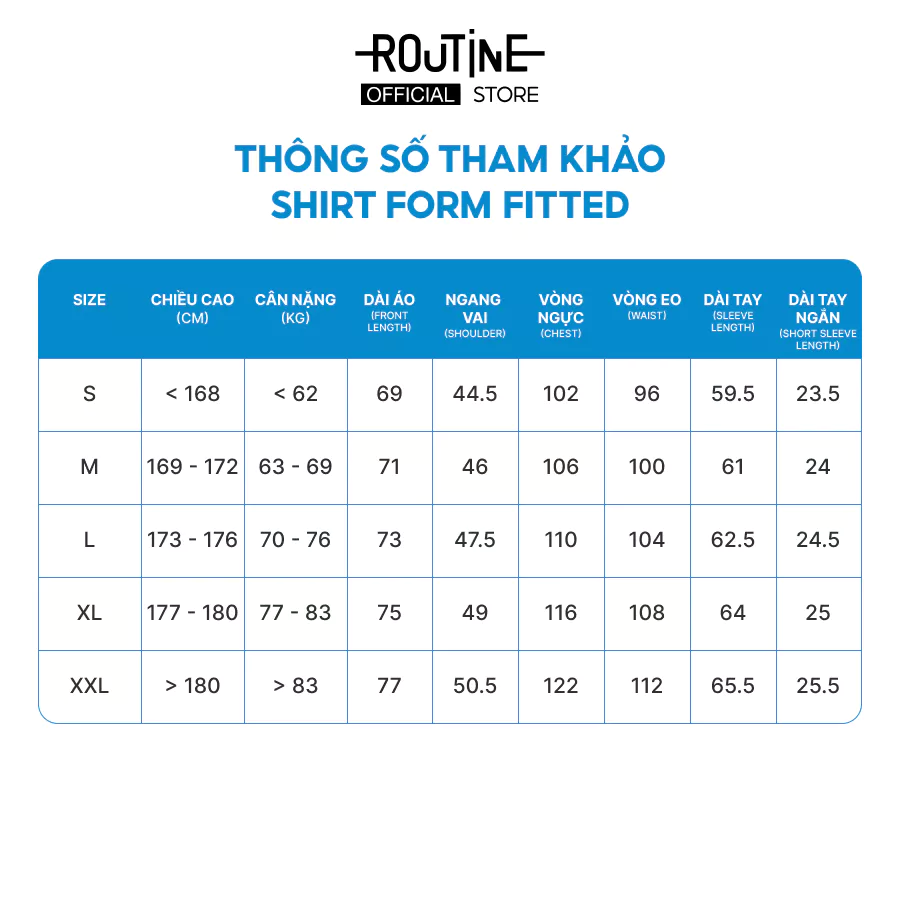 Áo Sơ Mi Tay Dài Nam Form Fitted - Routine 10F25SHL008