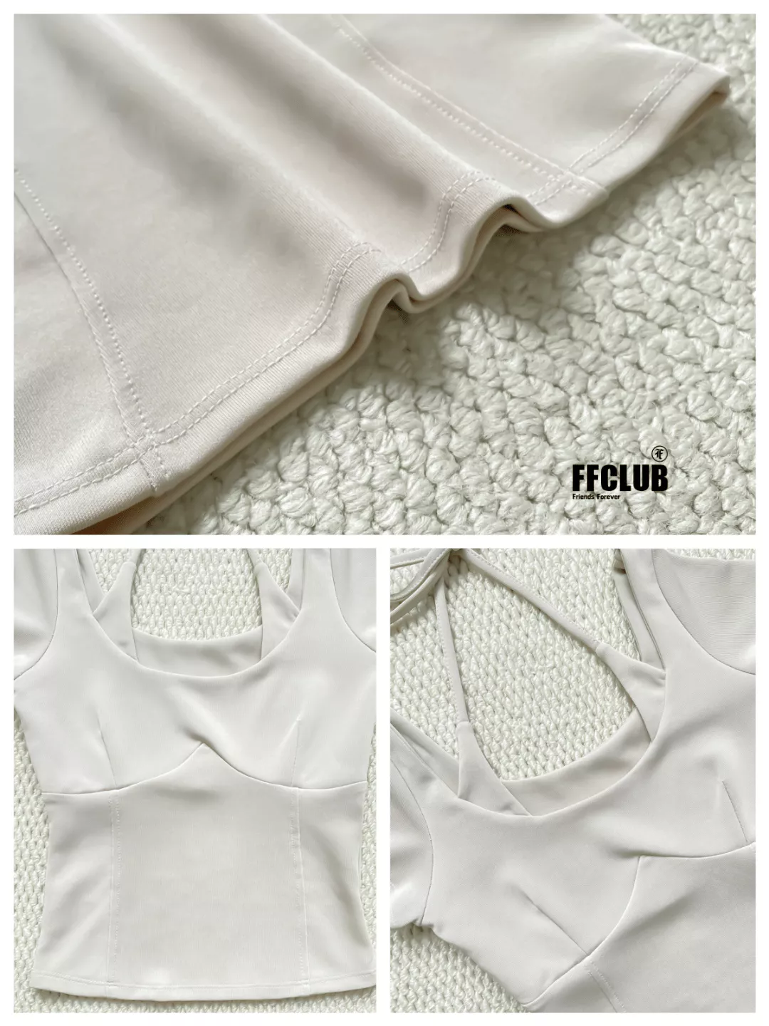 Áo Thun Croptop Tay Ngắn Thắt Dây Cổ FFCLUB - PASTRY