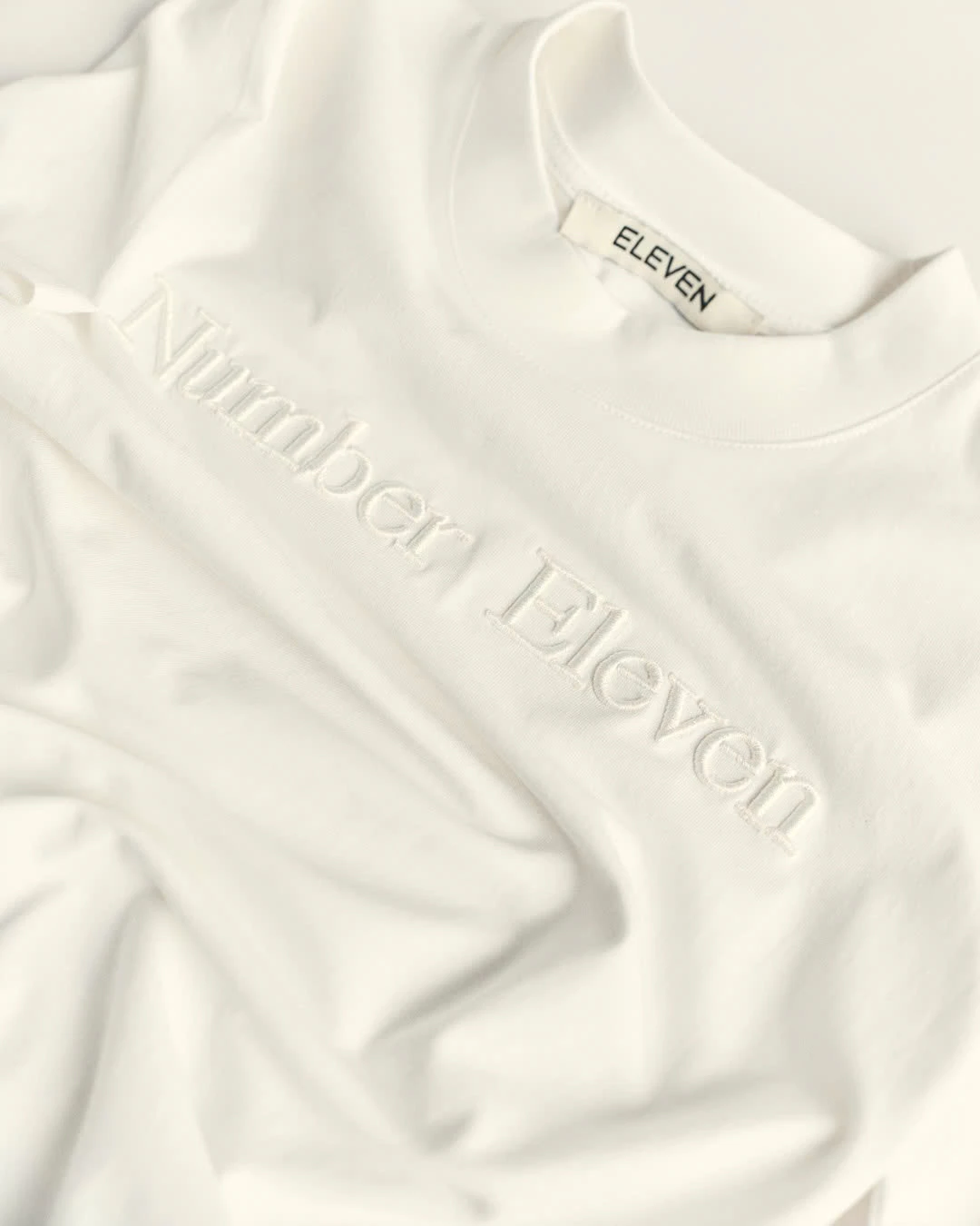 Eleven - Áo Thun Unisex Nam Nữ Thêu Number Eleven | Màu Trắng