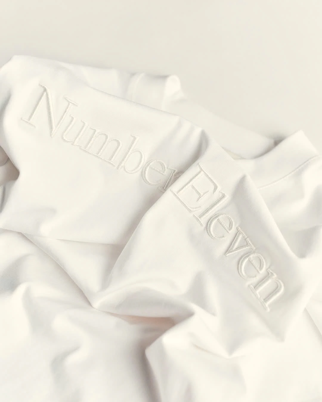 Eleven - Áo Thun Unisex Nam Nữ Thêu Number Eleven | Màu Trắng