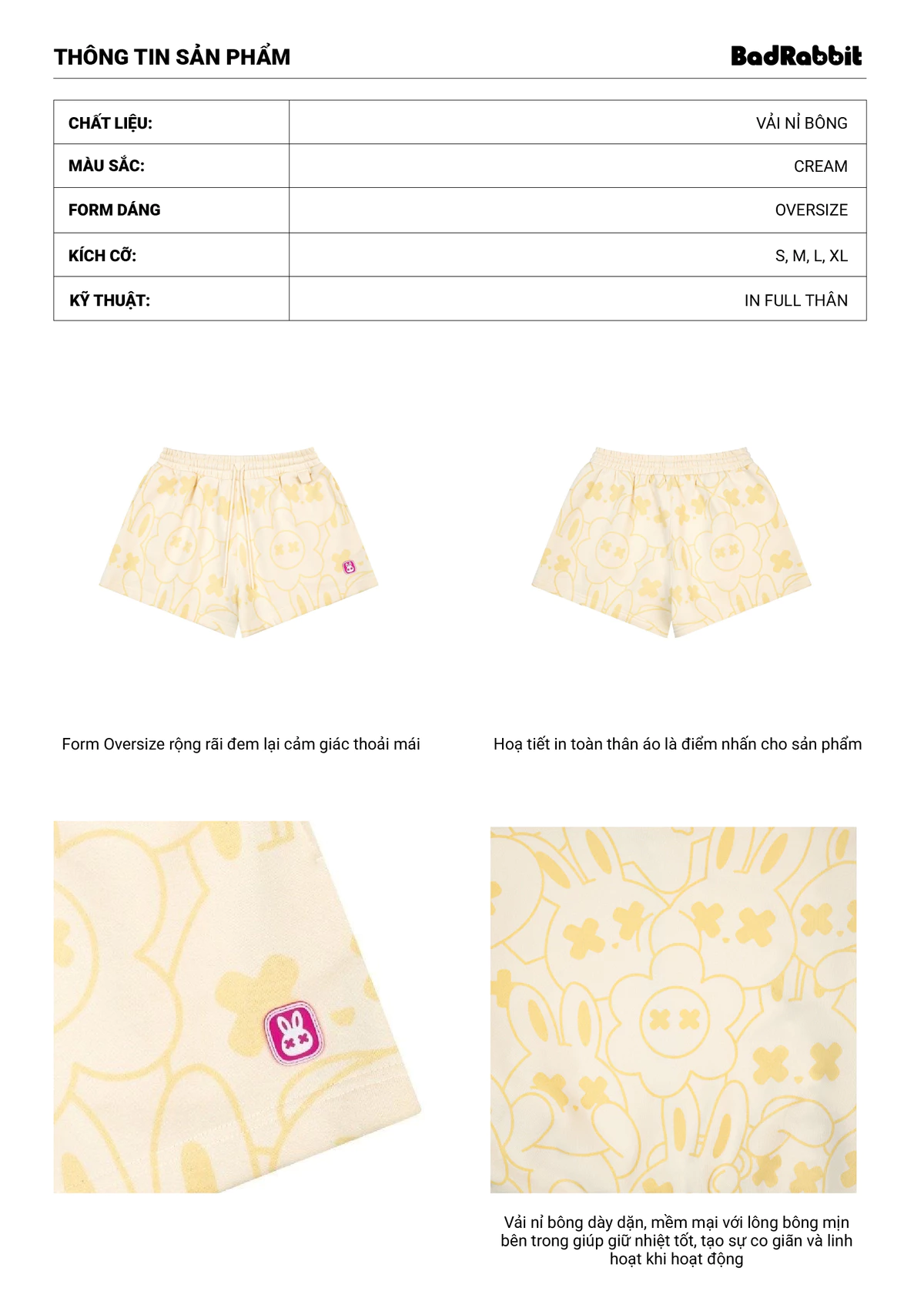 Quần Ngắn Summer Rabbit Short - Just Feel Collection - Local Brand Chính Hãng