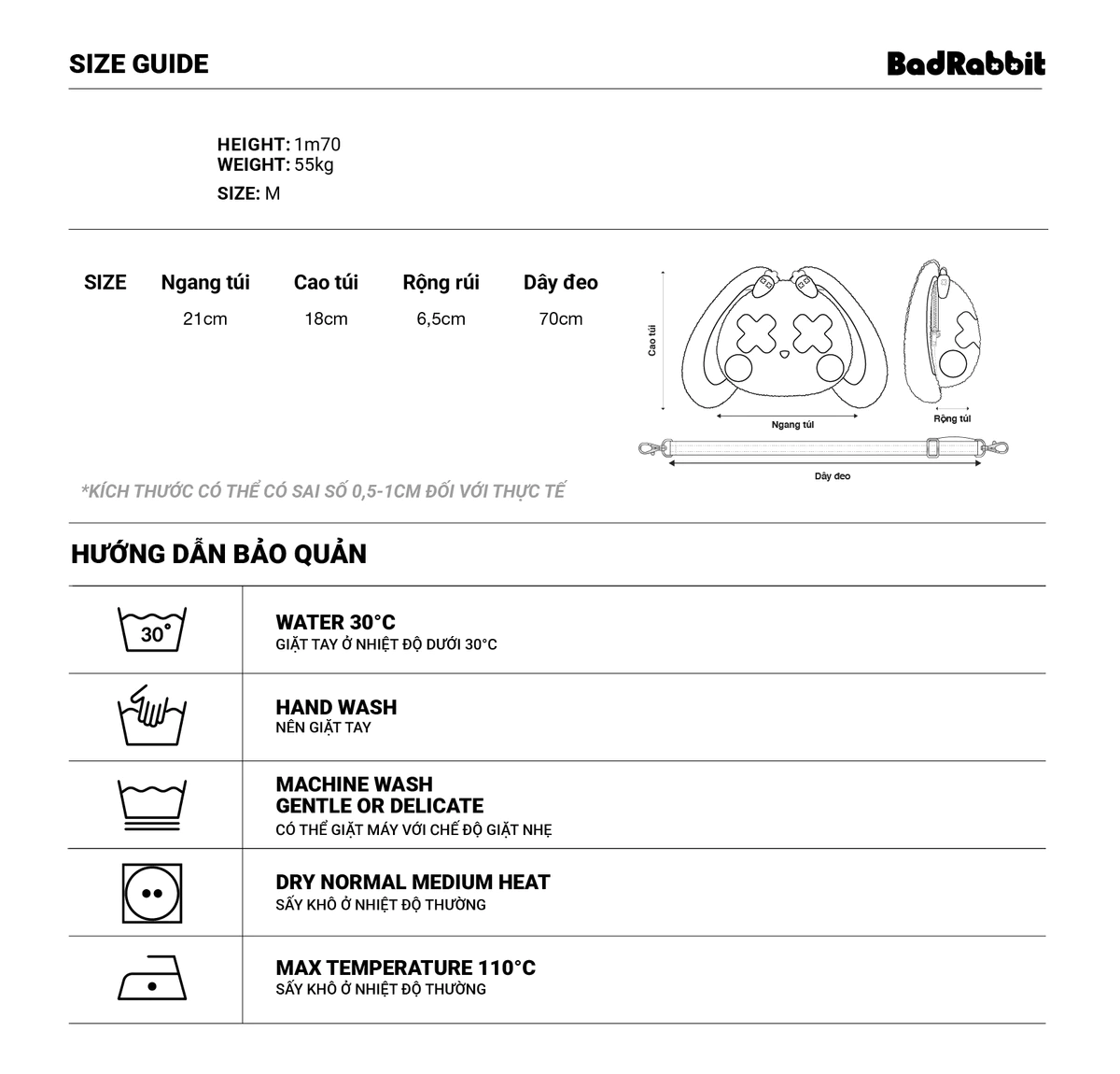 Túi Đeo Chéo Cutiepie Rabbit Mini Bag - Just Feel Collection - Local Brand Chính Hãng