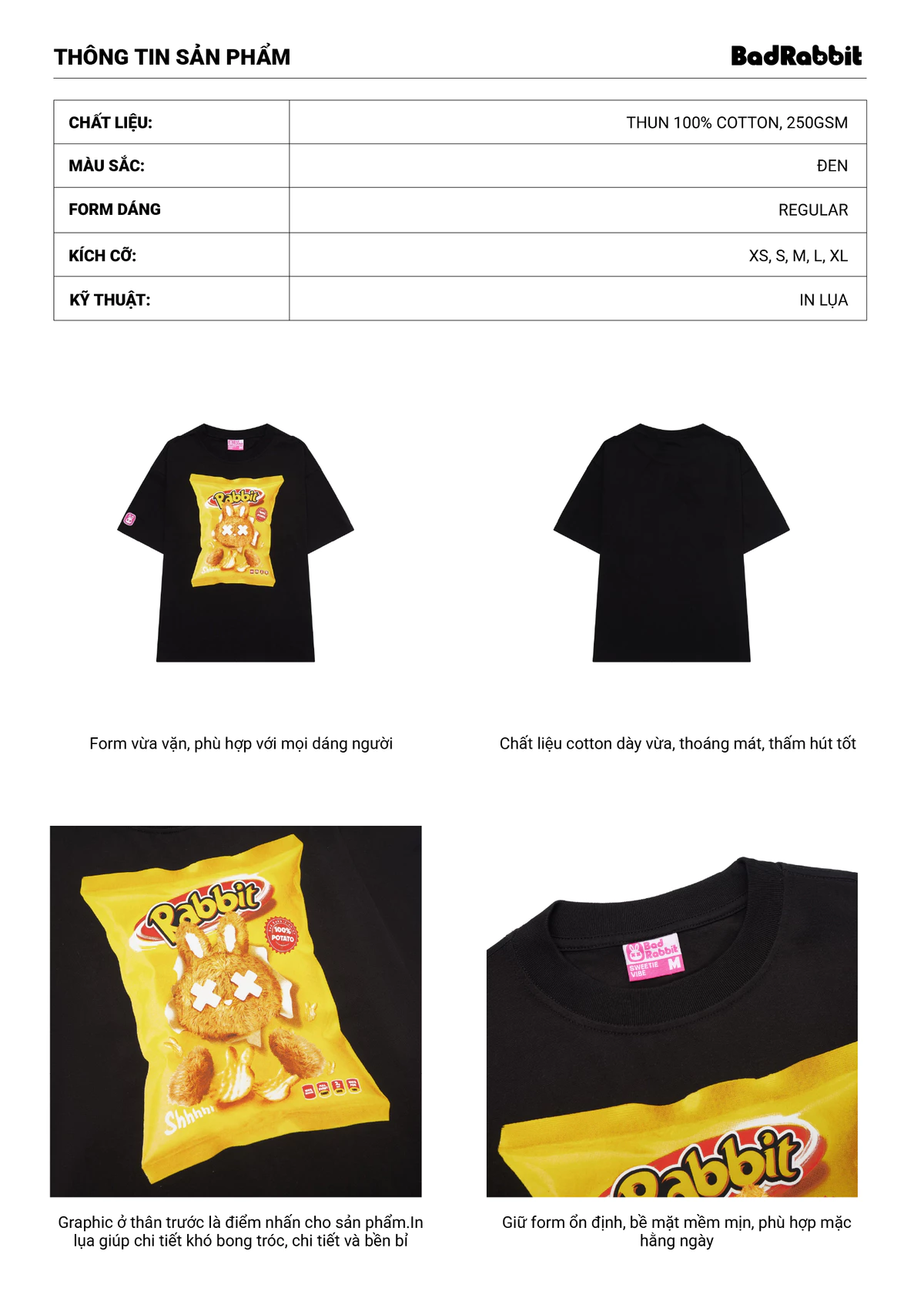 Áo Thun Snack Rabbit Tee - Local Brand Chính Hãng