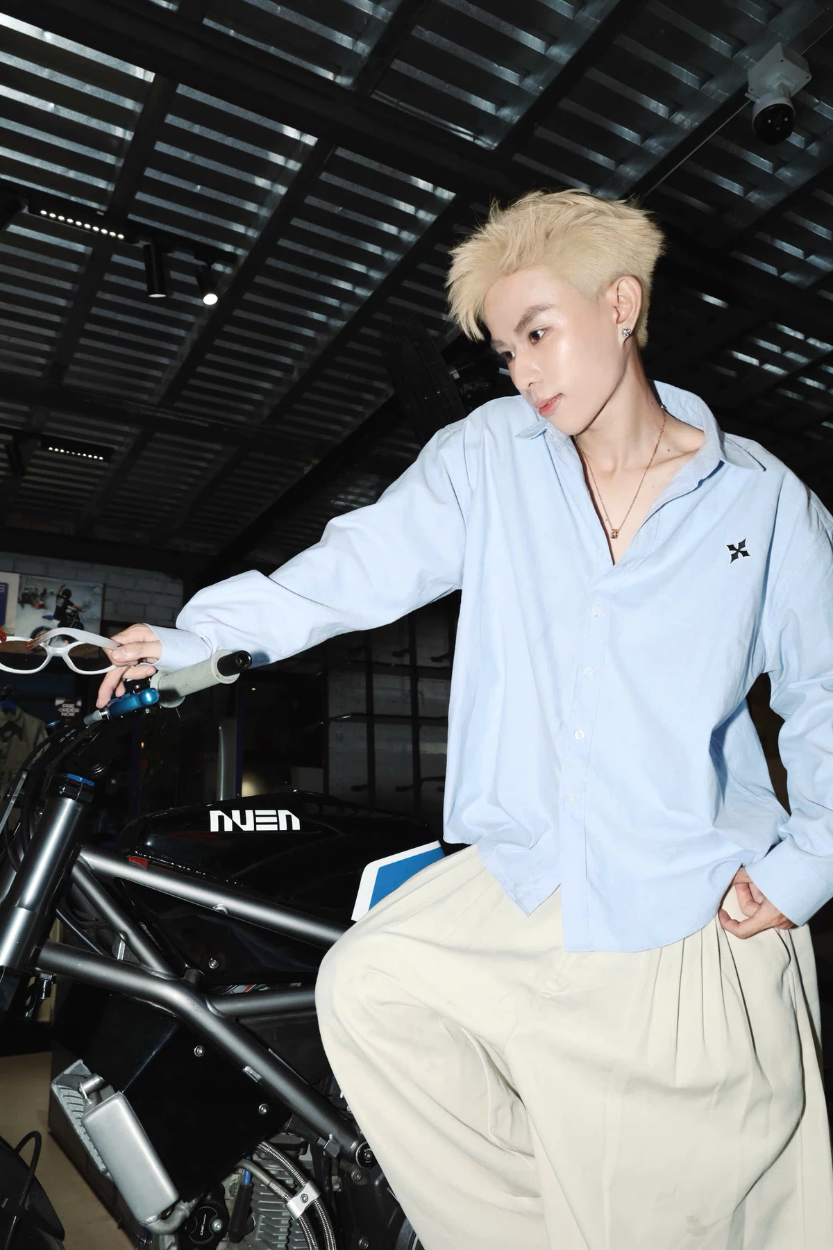 Áo sơ mi tay dài BABY LABEL LONGSLEEVE SHIRT Cotton Oxford PARADOX SM5P0508