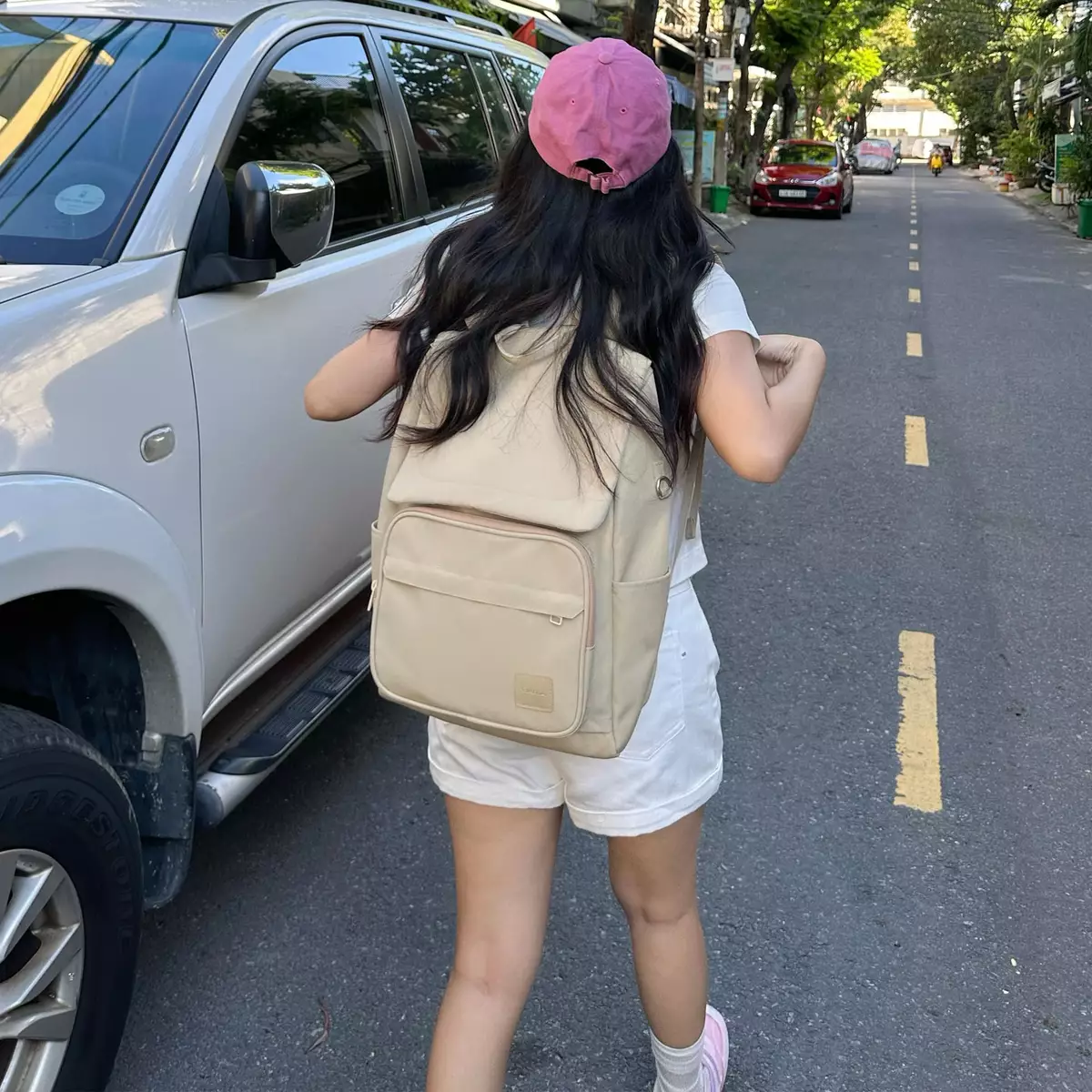 Balo nam nữ đi học đi làm BAMA Solid Backpack chống nước nhiều ngăn đựng laptop 13 14 15.6 inch