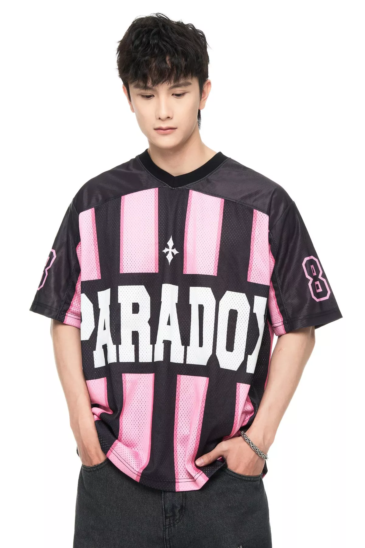 Áo thun jersey PINK PONK vải mesh AT5P0418