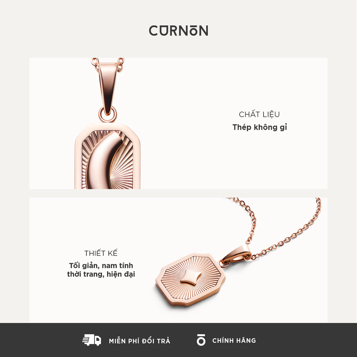 Vòng cổ nam Curnon Orion "Velar" Collection - Trang Sức Phong Cách, Tinh Tế - Chất Liệu Thép Không Gỉ
