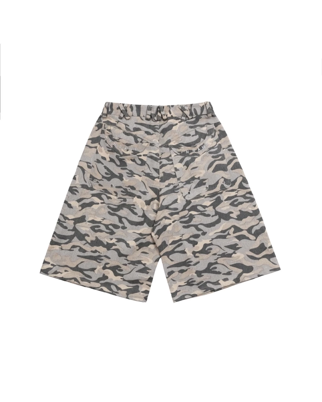 Quần Lửng InsaneClo GHOST CAMO JORTS Form Dài Rộng Qua Gối Unisex Vải Kaki Cotton