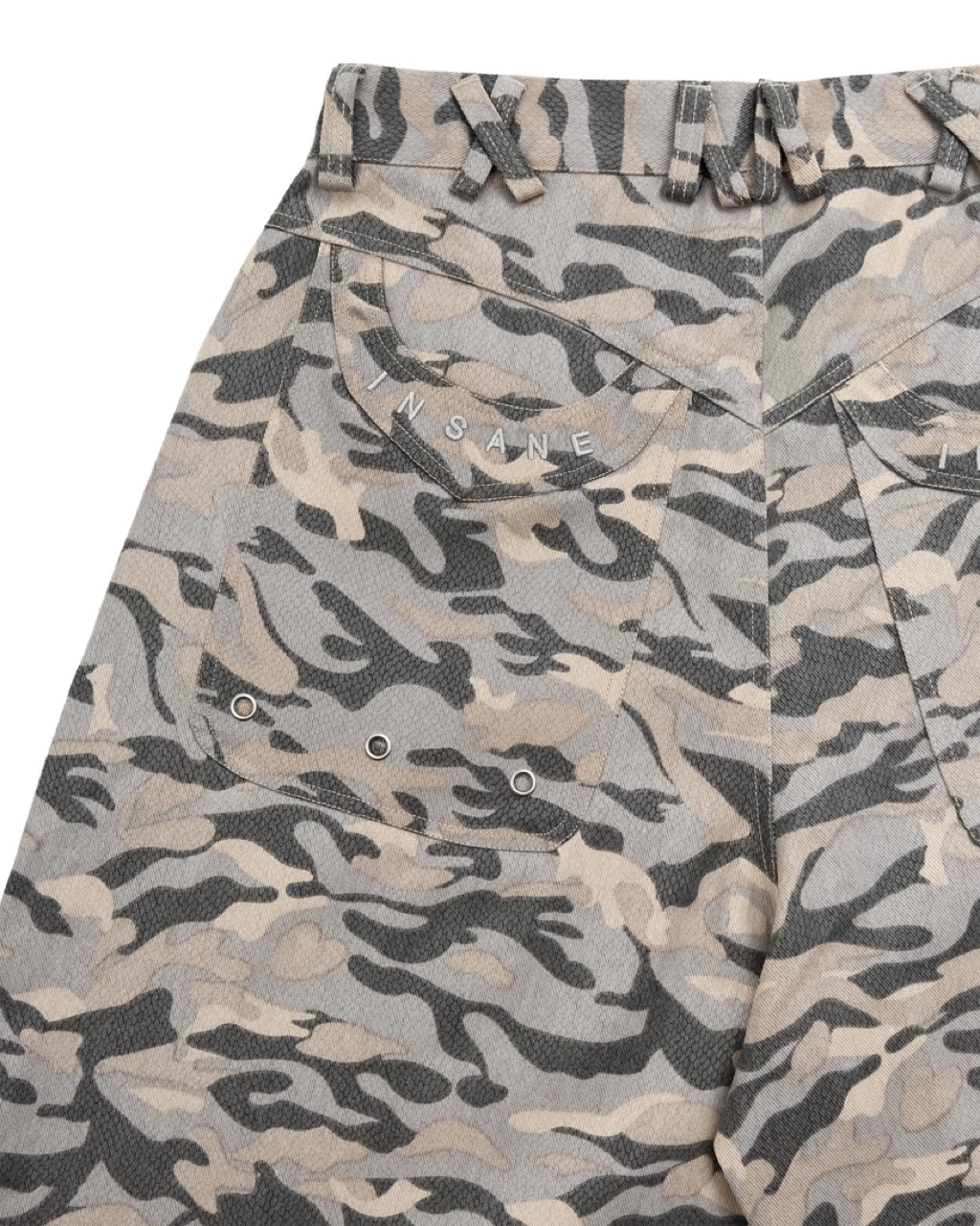 Quần Lửng InsaneClo GHOST CAMO JORTS Form Dài Rộng Qua Gối Unisex Vải Kaki Cotton