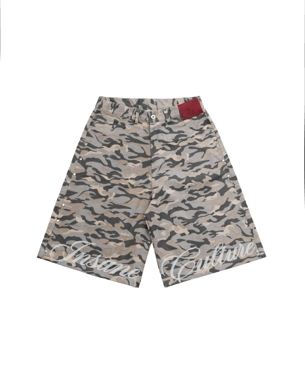 Quần Lửng InsaneClo GHOST CAMO JORTS Form Dài Rộng Qua Gối Unisex Vải Kaki Cotton