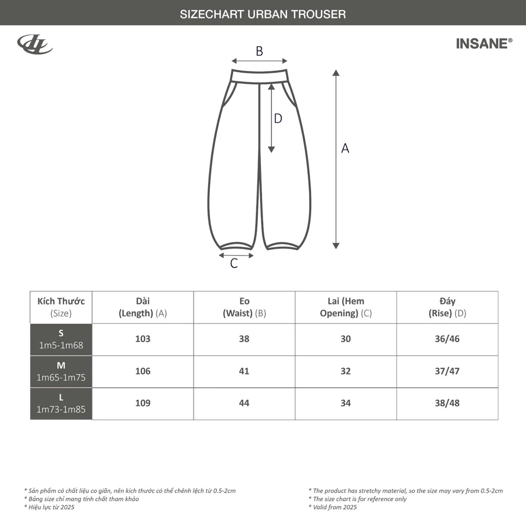 Quần Dài InsaneClo URBAN TROUSER Form Baggy Unisex Vải Kaki Cotton