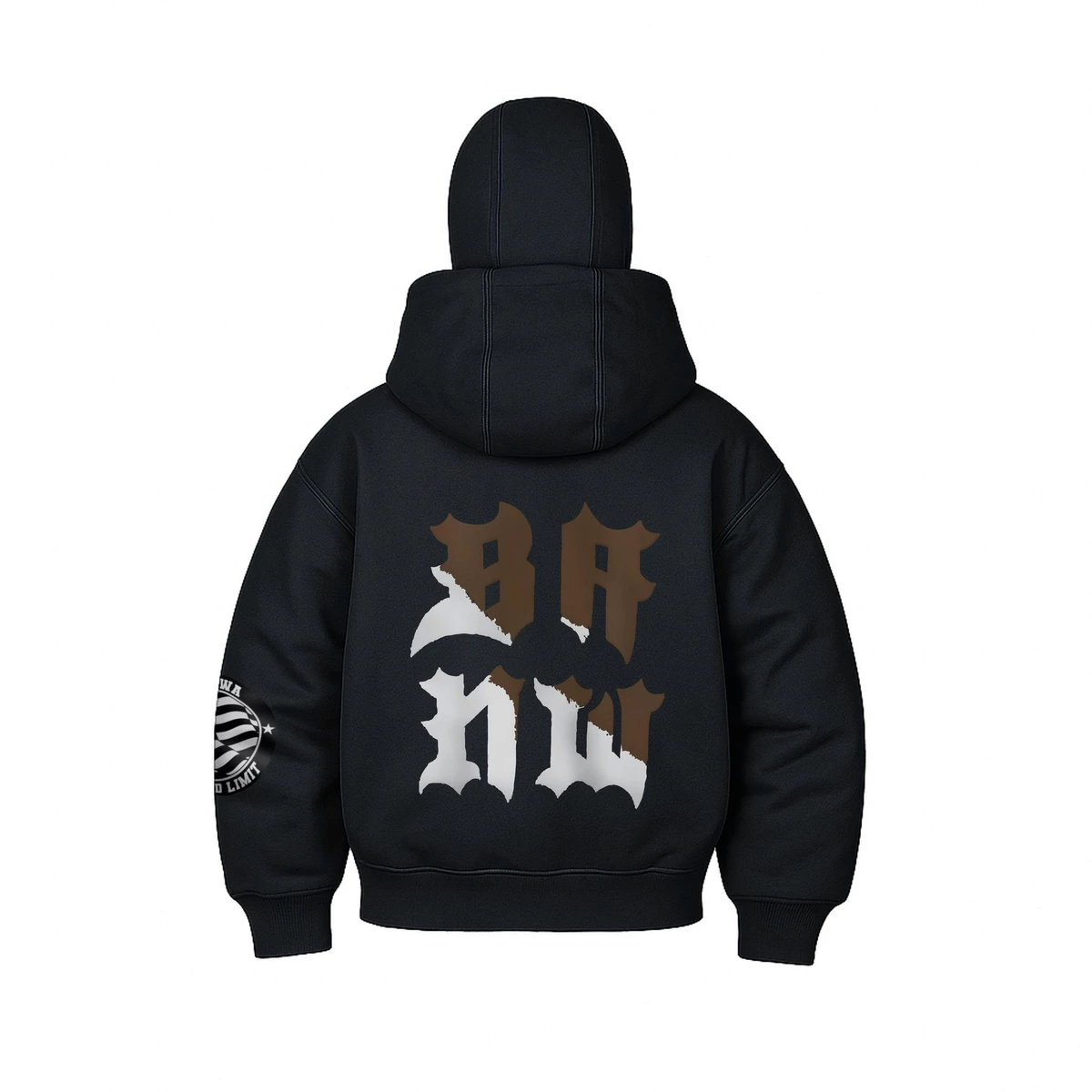 Áo Ninja Hoodie Nỉ Bông Unisex Banawa - Zip Hoodie Badass Monogram | Local Brand Chính Hãng