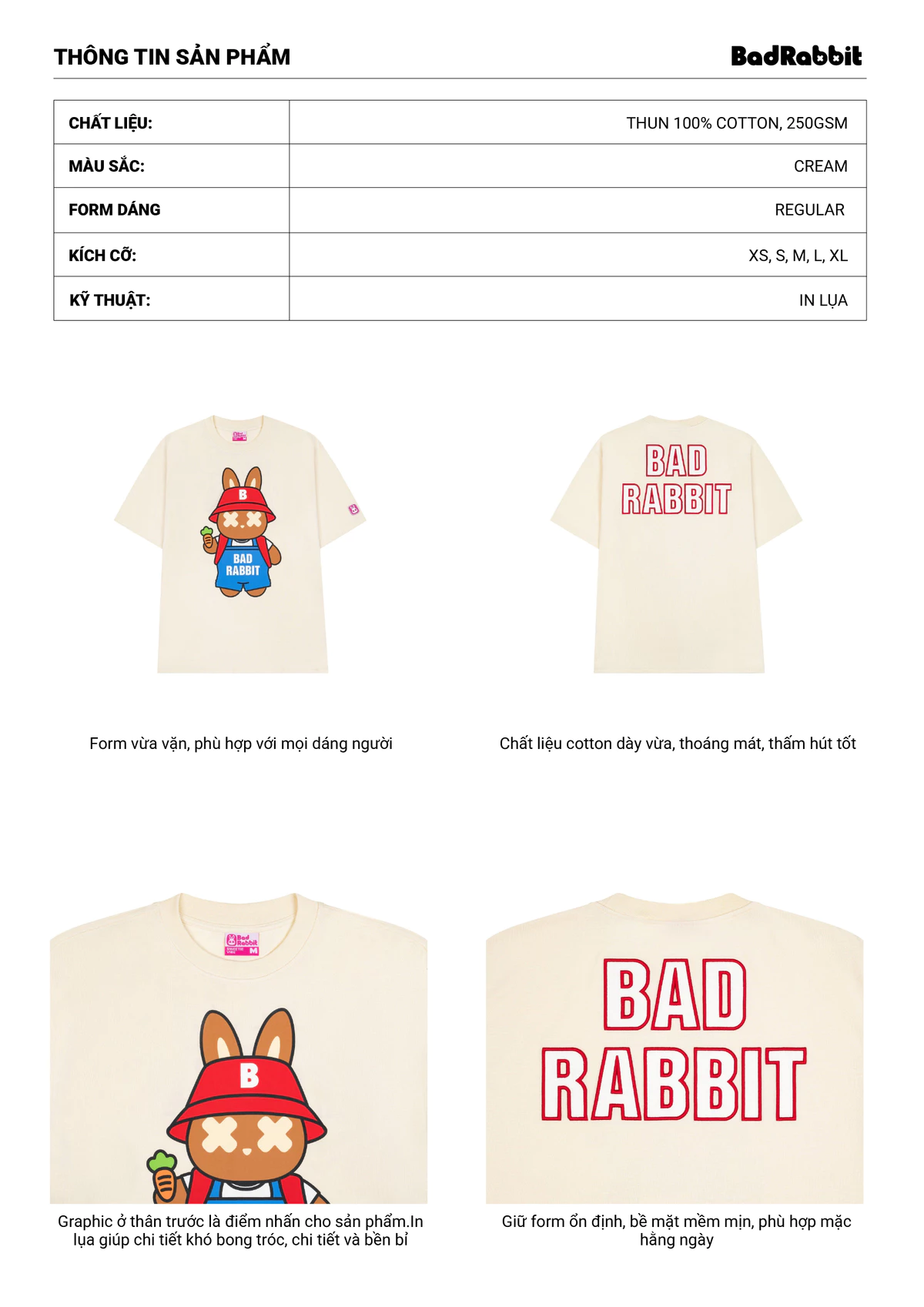 Áo Thun Festive Rabbit Tee - Just Feel Collection - Local Brand Chính Hãng