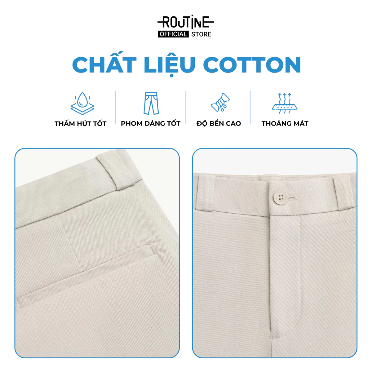 Quần Kaki Nam Dài Form Slim Cropped - Routine 10F24PCA005R1