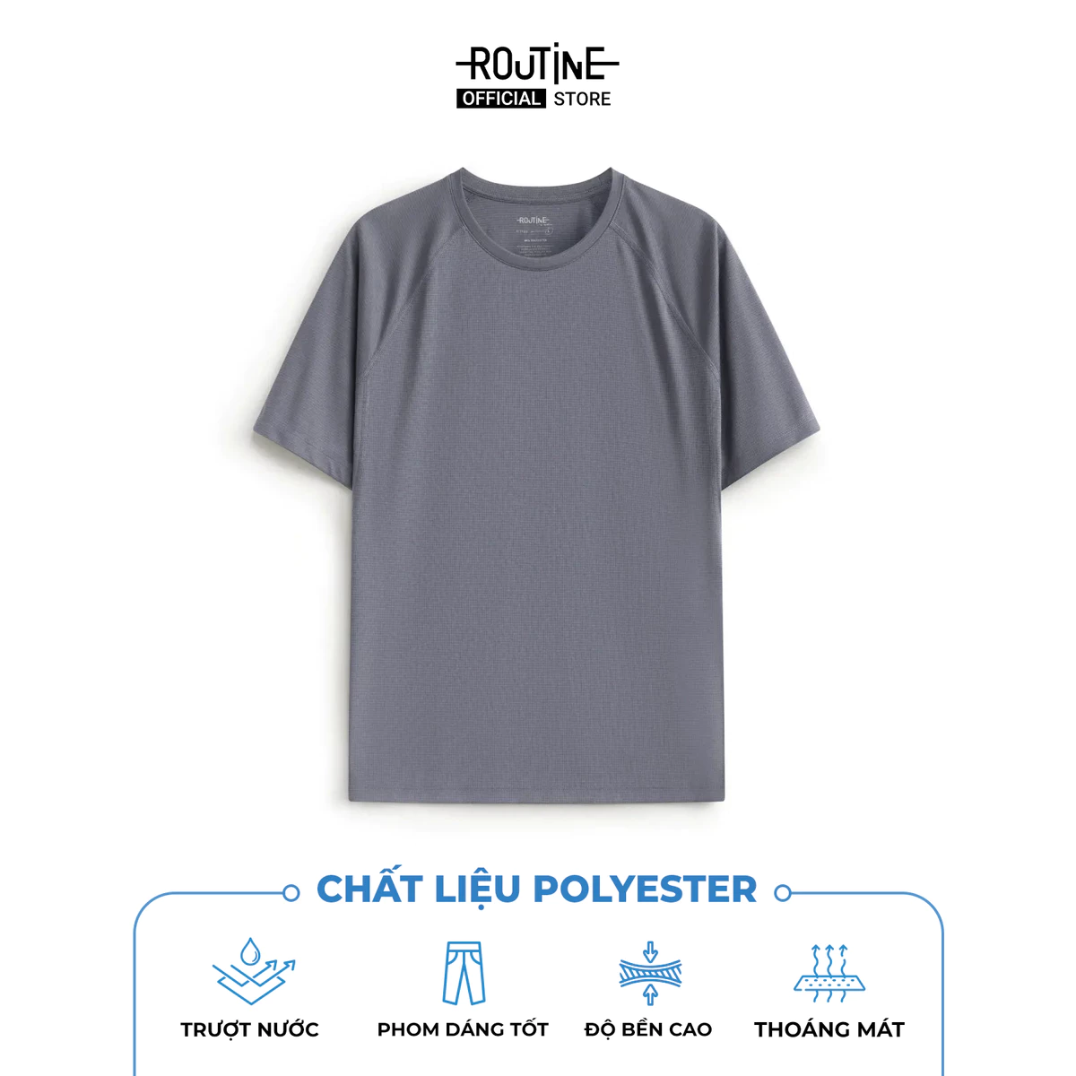 Áo Thun Thể Thao Tay Ngắn Nam Active Wear Form Fitted - Routine 10S25TSSA001