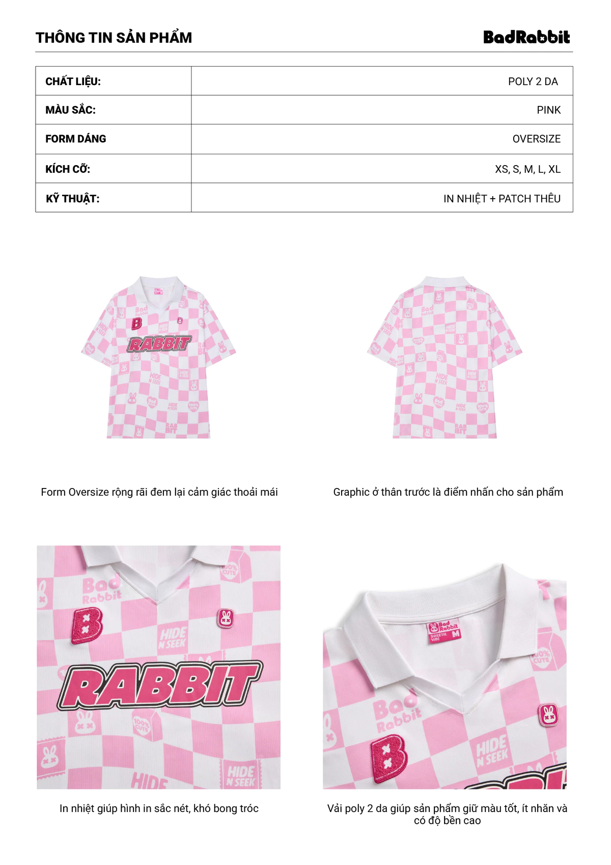 Áo Thun Jersey Strawberry Milk Rabbit - Local Brand Chính Hãng