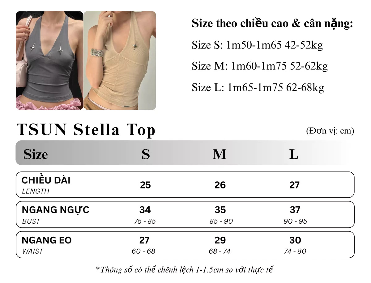 TSUN - Stella Top Áo Lưới Xuyên Thấu Nữ Cổ V Ôm Body Gợi Cảm Cá Tính
