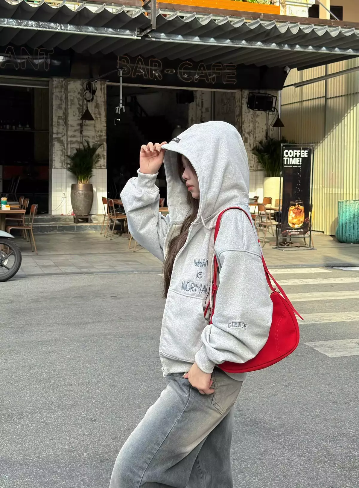 Áo Hoodie Zip Boxy NORMAL Cinder Form Đẹp Thêu Nổi 3D Cao Cấp, Local Brand Chính Hãng