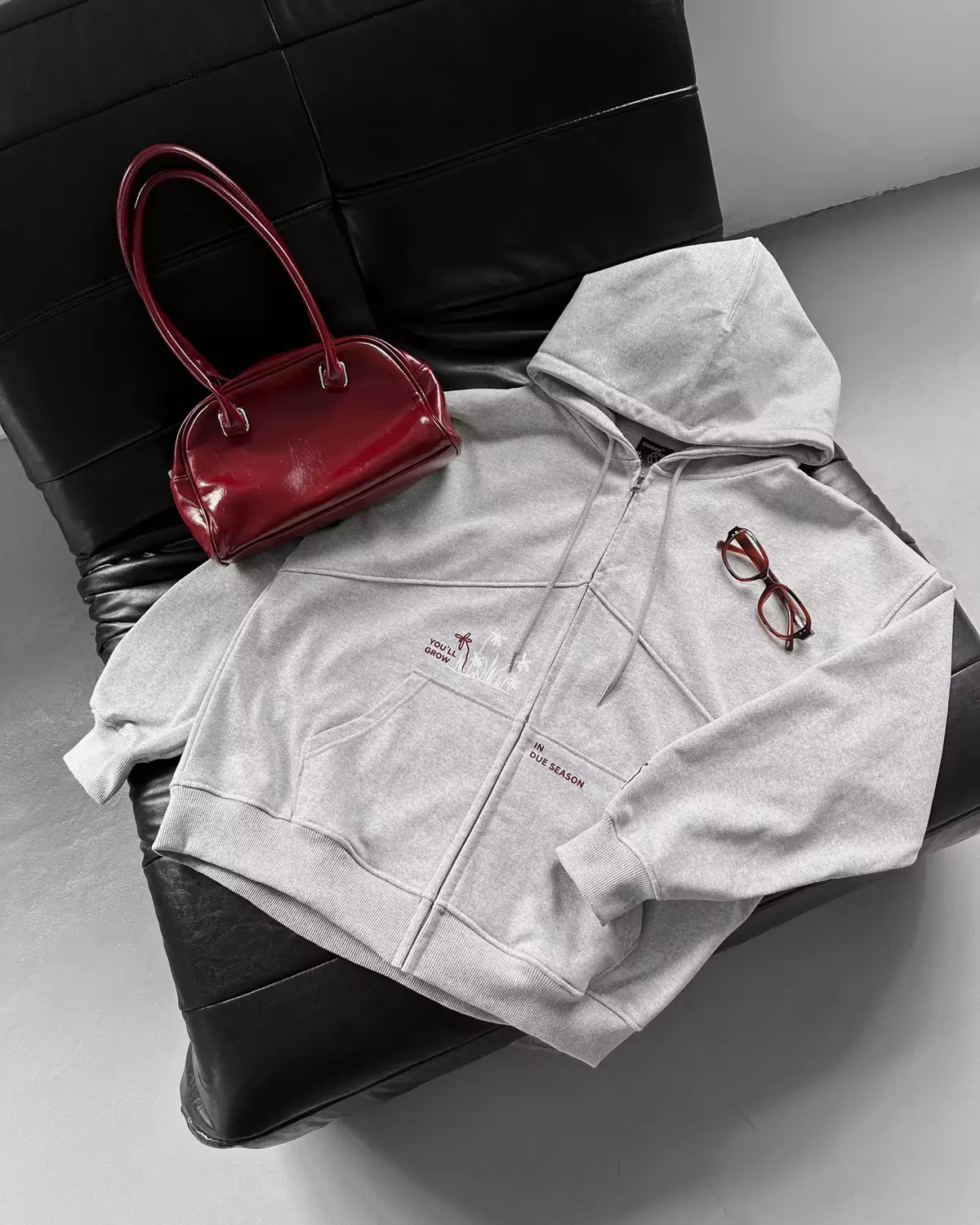 Áo Hoodie Zip GROWTH Cinder Form Rộng Oversize, Local Brand Chính Hãng