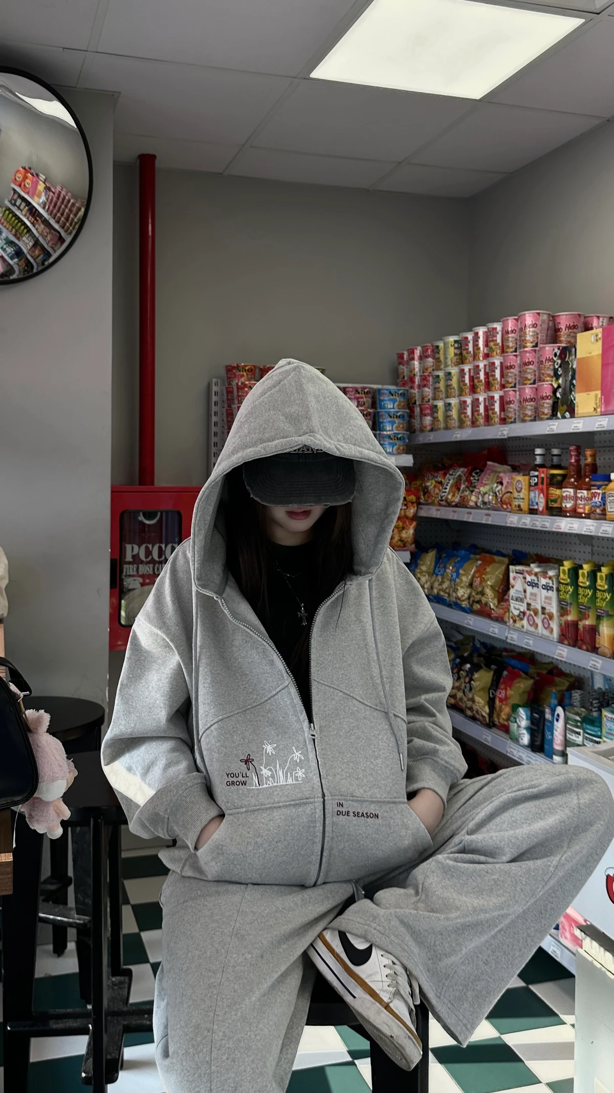 Áo Hoodie Zip GROWTH Cinder Form Rộng Oversize, Local Brand Chính Hãng