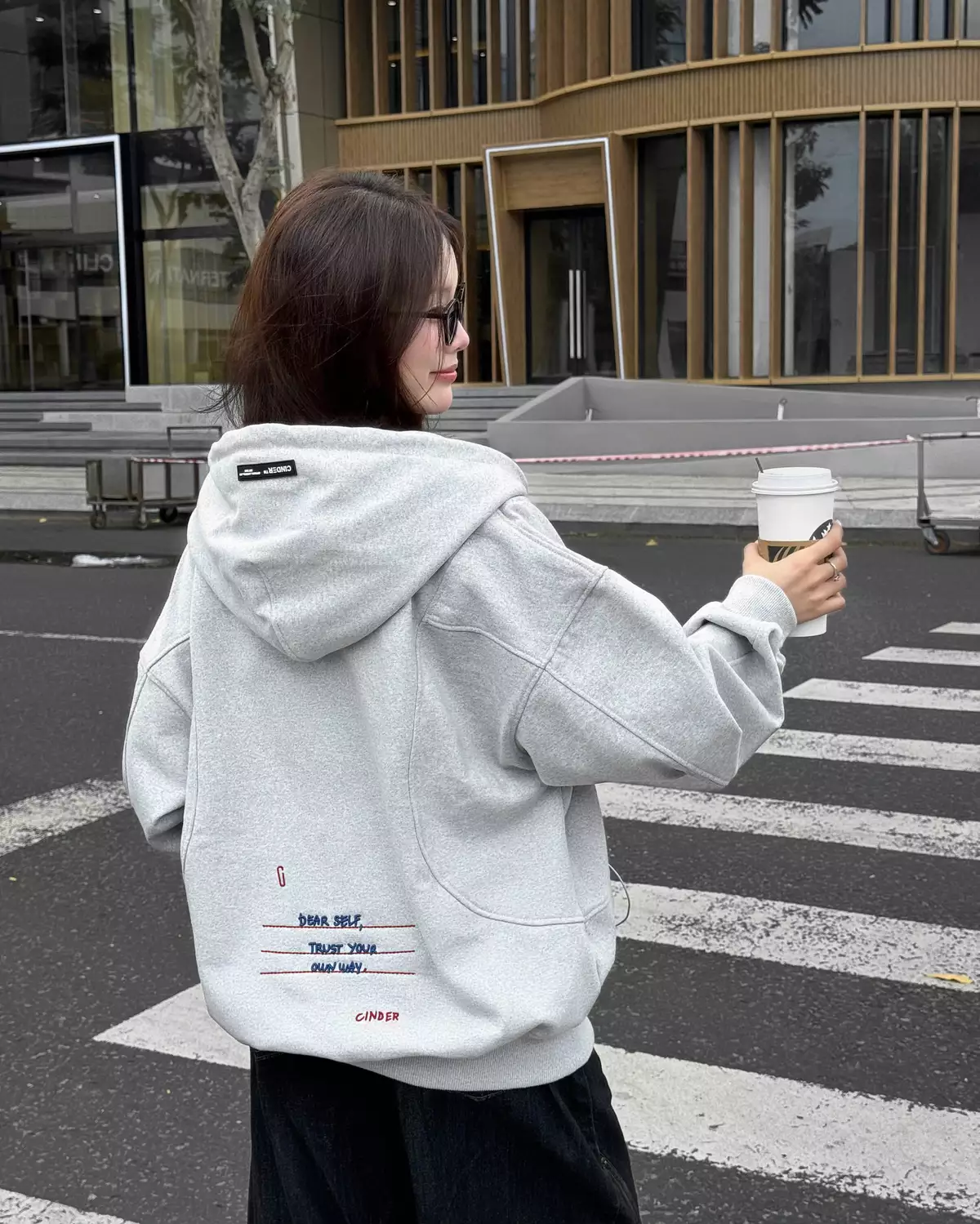Áo Hoodie Zip DEAR ME Cinder Form Rộng Oversize, Local Brand Chính Hãng