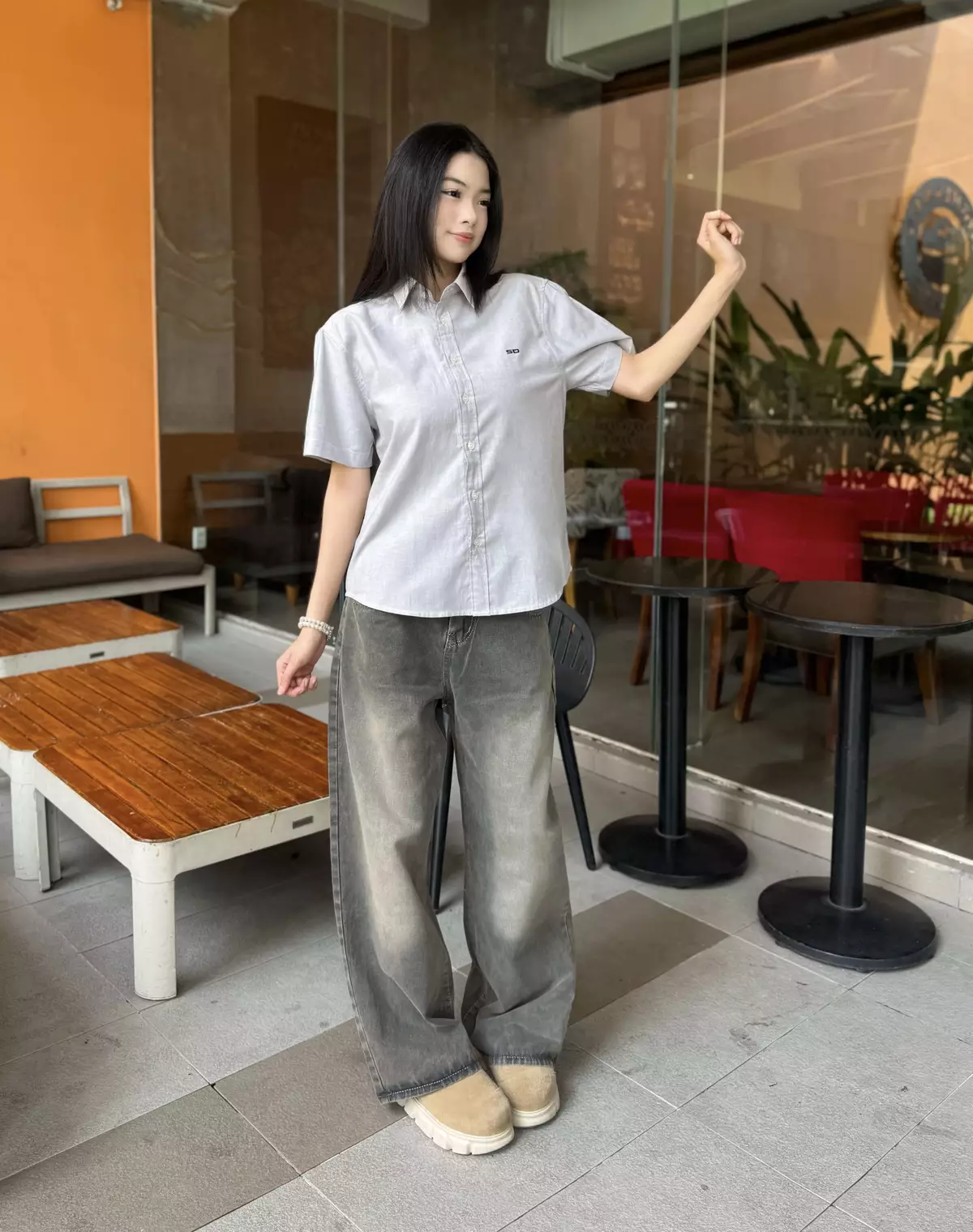 Áo sơ mi ngắn tay CLEAN SHORTSLEEVE - Thiết kế phong cách đường phố - Brand chính hãng SDVN