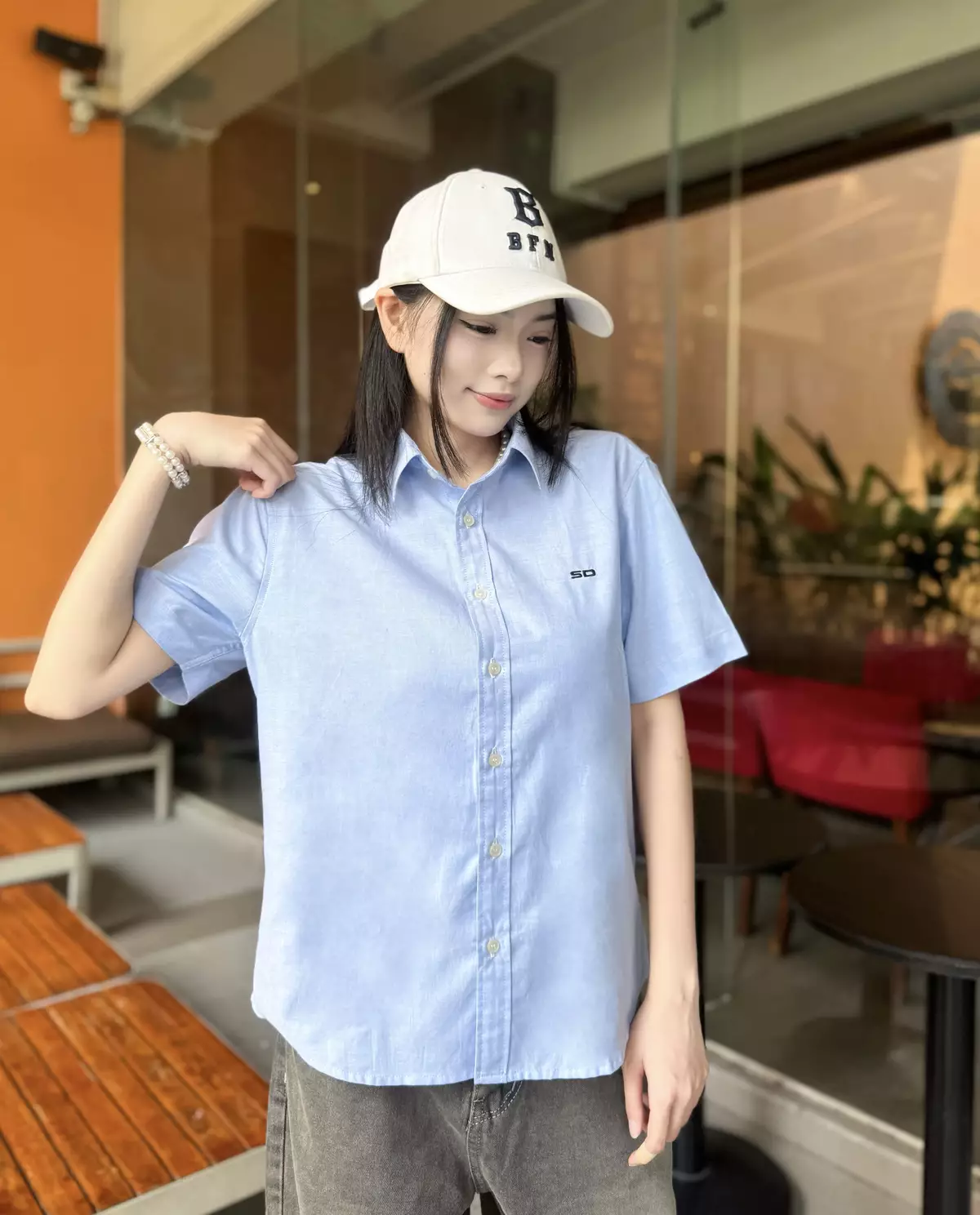 Áo sơ mi ngắn tay CLEAN SHORTSLEEVE - Thiết kế phong cách đường phố - Brand chính hãng SDVN