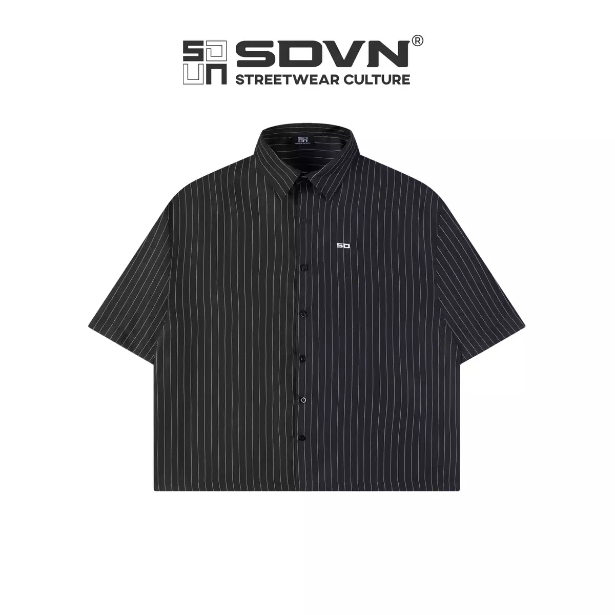 Áo Sơ Mi Ngắn Tay STRIPE BOXY SDVN, Sơ Mi Trơn Kẻ Sọc Hottrend Form Boxy, vải Oxford, Nam Nữ Unisex