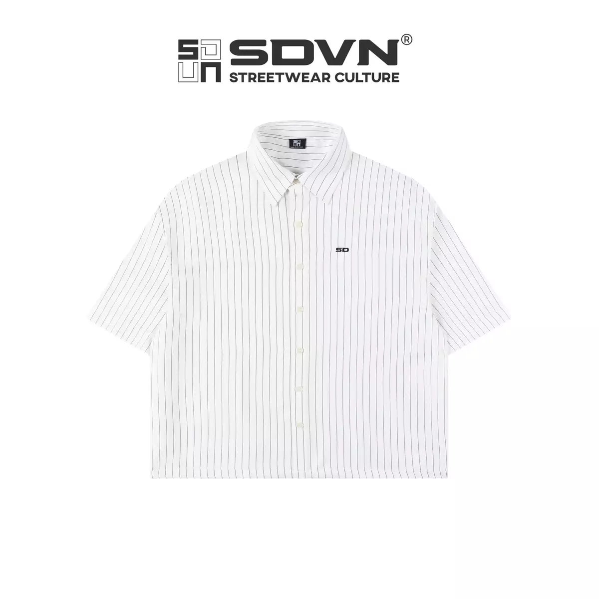 Áo Sơ Mi Ngắn Tay STRIPE BOXY SDVN, Sơ Mi Trơn Kẻ Sọc Hottrend Form Boxy, vải Oxford, Nam Nữ Unisex