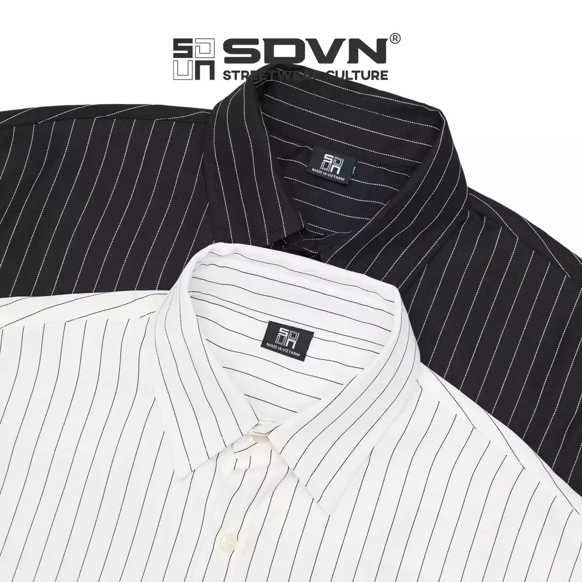 Áo Sơ Mi Ngắn Tay STRIPE BOXY SDVN, Sơ Mi Trơn Kẻ Sọc Hottrend Form Boxy, vải Oxford, Nam Nữ Unisex