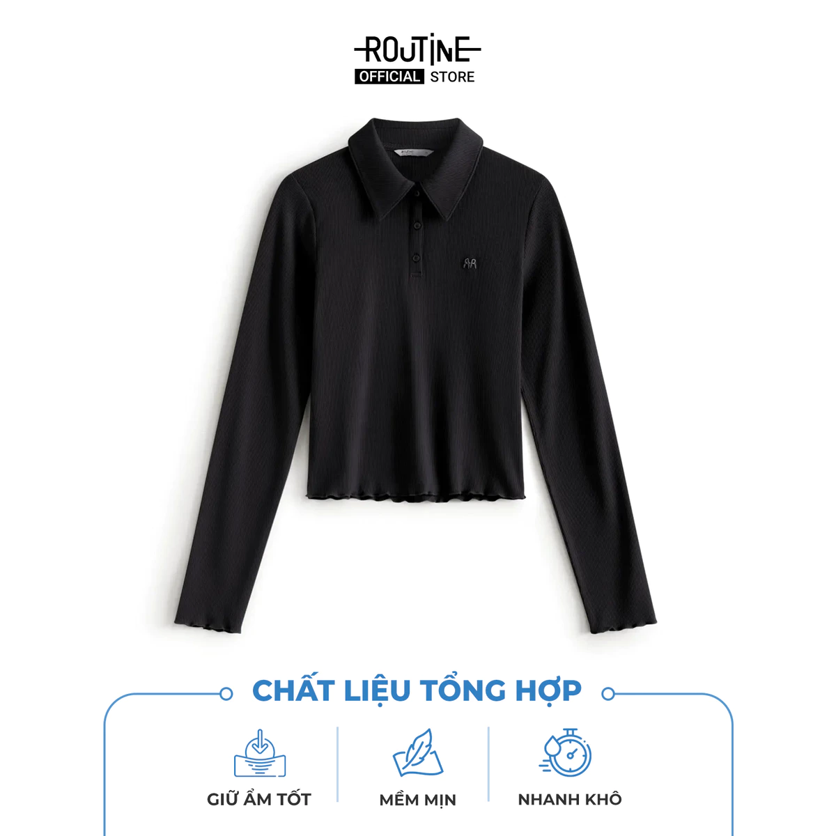 Áo Polo Tay Dài Nữ Form Fitted - Routine 10F25POLW002