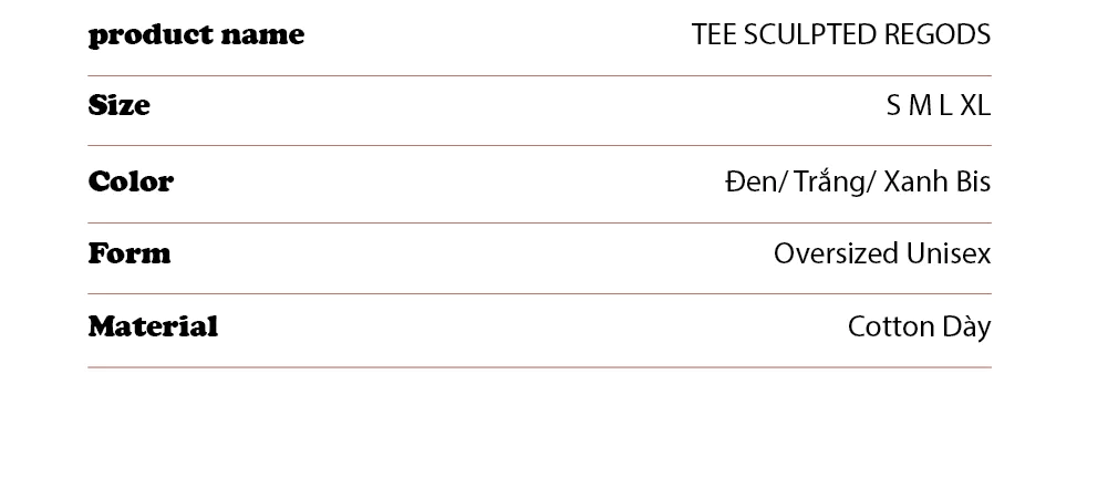 Áo thun dập nổi 3D REGODS form rộng unisex nam nữ cotton 255gsm cổ tròn - TEE SCULPTED REGODS