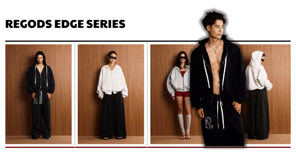 Áo khoác Hoodie zip có nón, thiết kế viền tay bo tinh tế basic vải nỉ PCG 2.0 Regods - PANEL ZIP