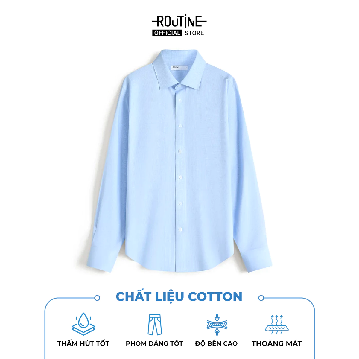 Áo Sơ Mi Tay Dài Nam Form Fitted - Routine 10F25SHL008