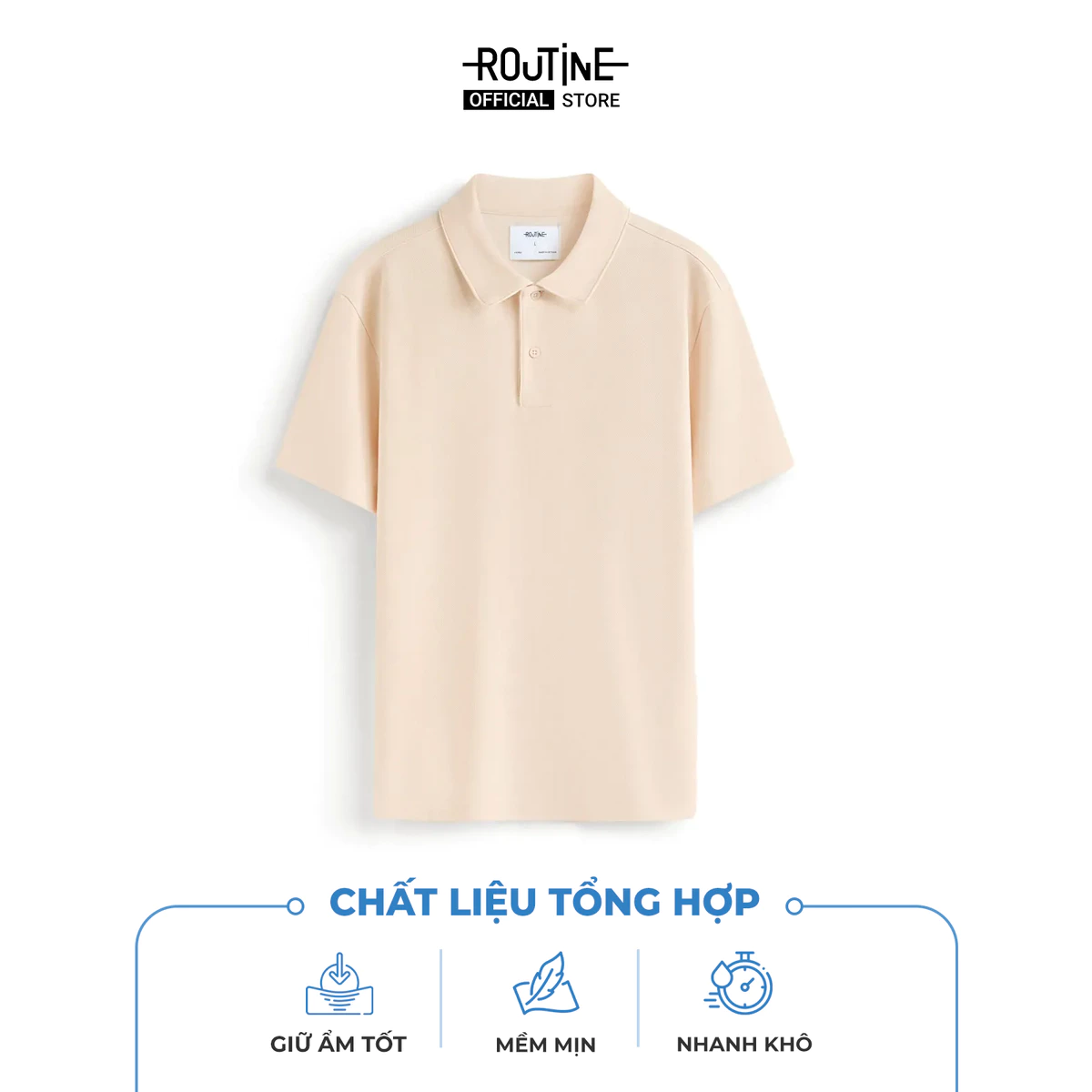 Áo Polo Nam Tay Ngắn Trơn Form Fitted - Routine 10S25POL002