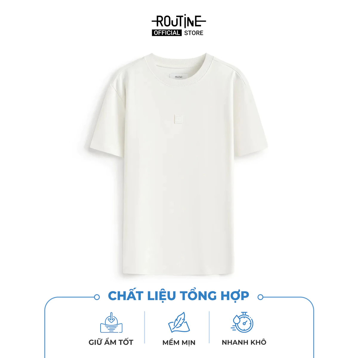 Áo Thun Tay Ngắn Nam Nhãn Trang Trí Form Fitted - Routine 10F25TSS002