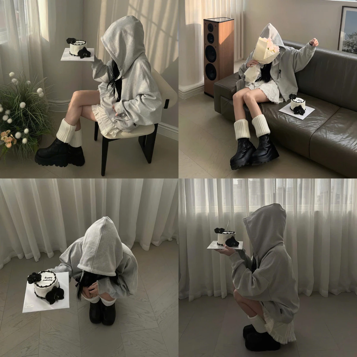 Áo Khoác Hoodie Zip REGODS Nỉ Chân Cua Form Rộng – Hoodie Zip Ribbon Dây Nón Đan Unisex
