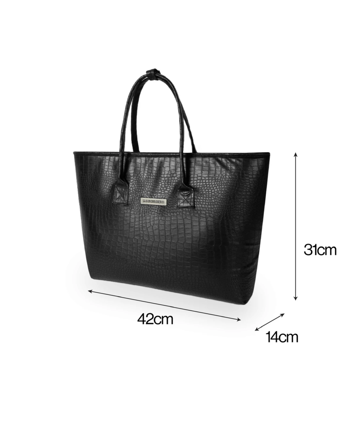 Túi Tote Da Túi Đeo Vai SAIGONSWAGGER® SGS LUNE EMBOSSED TOTE BAG
