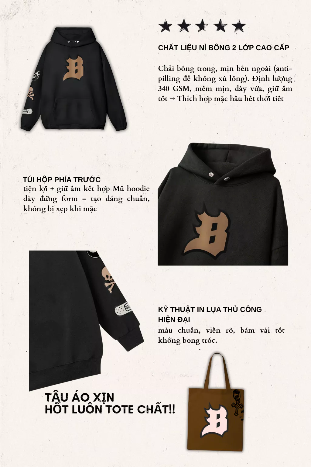 Áo Hoodie Nỉ Bông Khóa Kéo Unisex Banawa - Hoodie Bold Kid | Local Brand Chính Hãng