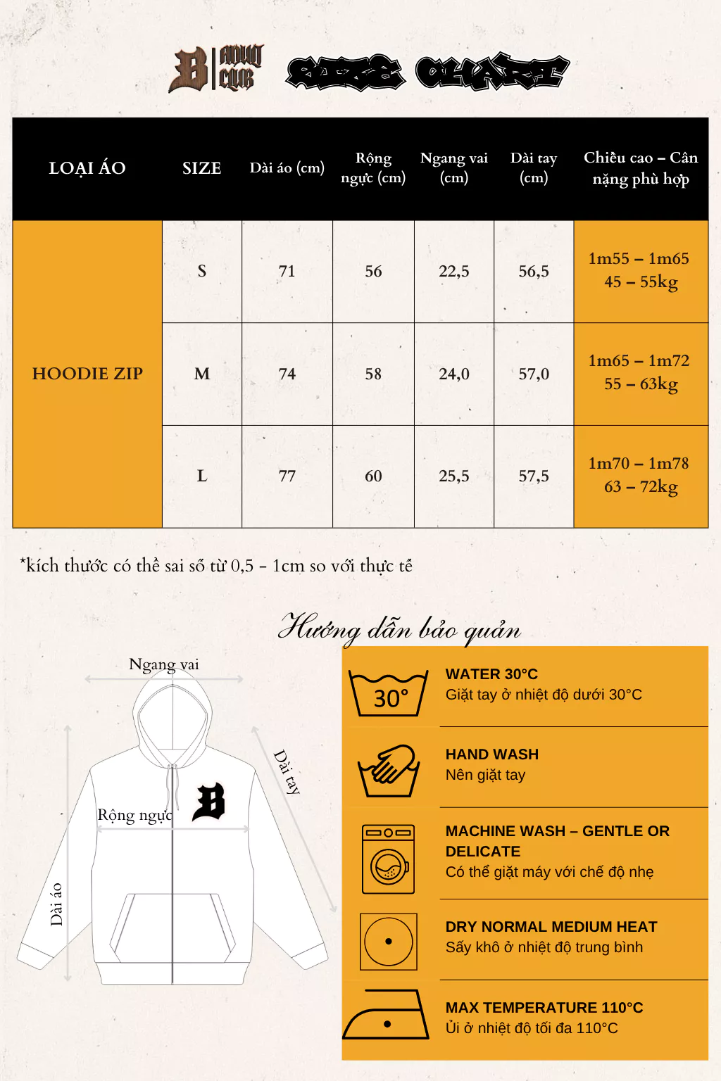 Áo Hoodie Nỉ Bông Khóa Kéo Unisex Banawa – Zip Hoodie Badass Monogram | Local Brand Chính Hãng