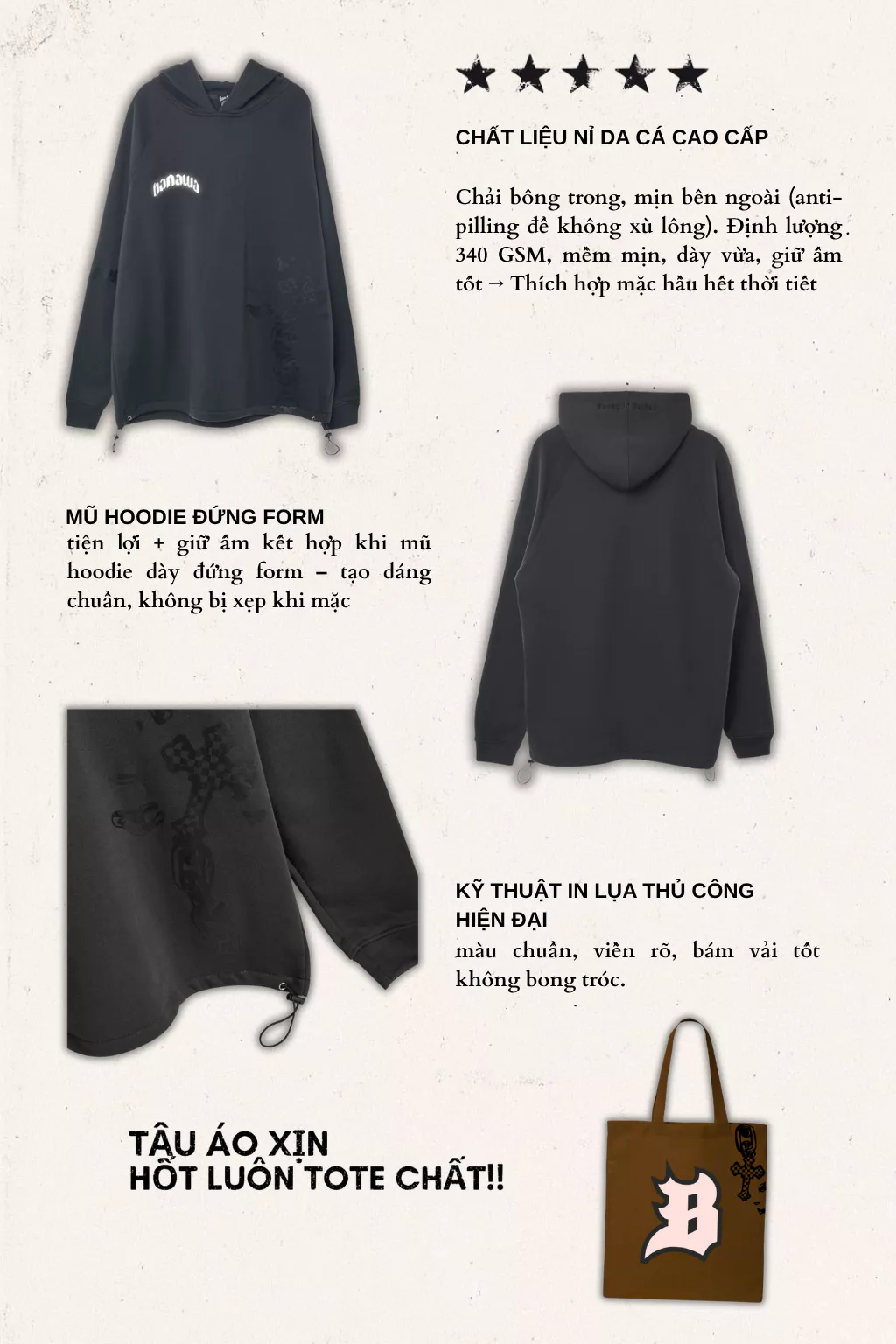 Áo Hoodie Nỉ Da Cá Unisex Banawa - Hoodie Chain | Local Brand Chính Hãng